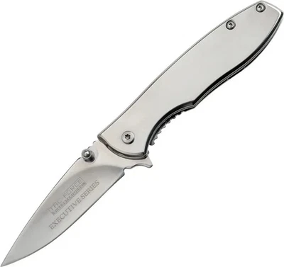 Tac Force Excutive Series Framlock A/O Knife Stainless Handle & Blade TF573C - Image 1 of 2