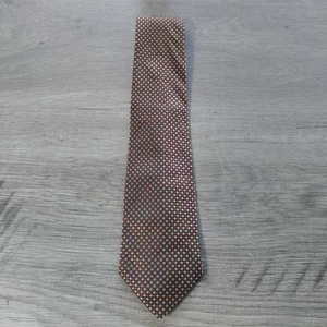 Vintage Burberry Krawatte Seide rot & gelb gepunktet - Bild 1 von 8