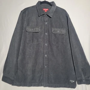 Unionbay Hombre XL 100% Algodón Pana Camisa Chaqueta Gris - Imagen 1 de 9