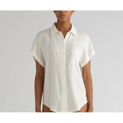 Espléndida camisa abotonada manga Dolman para mujer nueva sin etiquetas en blanco-talla grande Foto 1 de 4