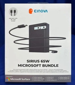 EINOVA Sirius 65W Microsoft Bundle, USB-C Microsoft Surface Laptop Charger-NEW - Picture 1 of 4