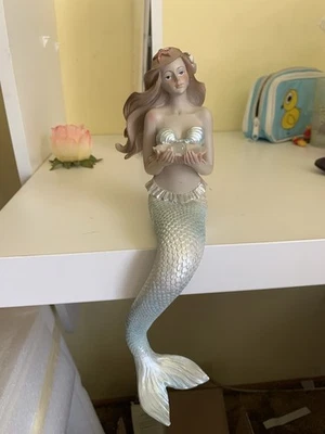 Beachcombers / Nautica Ceramic Shelf Sitting Mermaid Figurine Decor 12” - Image 1 of 4