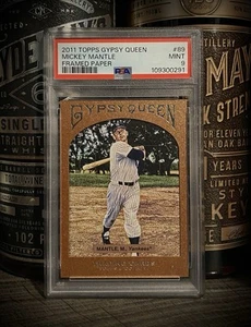 Mickey Mantle PSA 9 MINT 2011 Topps Gypsy Queen Framed Paper - Picture 1 of 3