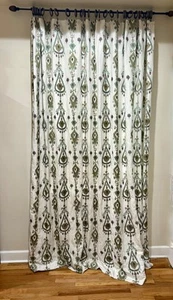 Teal Custom Made Fully Lined DRAPERY PANELS Set of 2 106" Long X 90" Wide Each - Picture 1 of 4