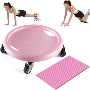 4 Wheel Sliding Plate Men Abdominal Muscle Trainer Multi Function Body Exercise - Picture 1 of 13