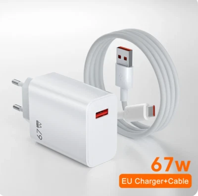 CARICATORE PER OPPO CON CAVO 67W CARICABATTERIE PER OPPO RENO TURBO CHARGE USB-C - Immagine 1 di 4