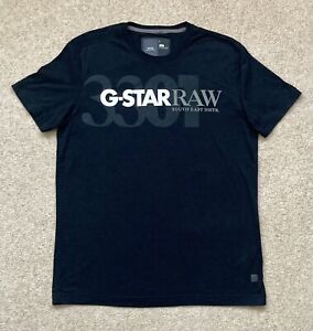G Star Raw Denim 3301 Męska czarna koszulka Just The Product 100% bawełna