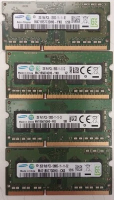 8GB (4x2GB) DDR3 Samsung PC3-12800S Laptop RAM - Image 1 of 2