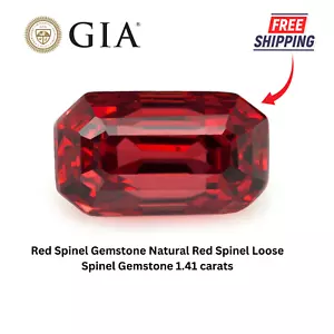 Red Spinel Gemstone Natural Red Spinel Loose Spinel Gemstone 1.41 carats - Picture 1 of 5