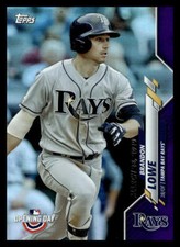 2020 Topps Opening Day Brandon Lowe  Meijer Purple Foil 165 Tampa Bay Rays