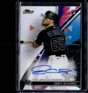 2021 Topps Finest Autographs Eddy Alvarez Rookie Auto Miami Marlins #FA-EA RC - Picture 1 of 2