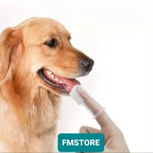 Spazzolino Da Denti Per  cani e gatti - 1 Pezzo In Silicone  - Foto 1 di 6