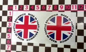 2 x 50mm Round Castle Bromwich Stickers - Jaguar XK XJ S-Type Lancaster Spitfire - Picture 1 of 1