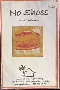 Hula Hut Designs Quilt Pattern No Shoes 20" x 20 Wall Hanging Hawaii Jeni Hardy - Picture 1 of 3