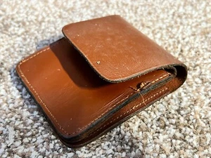 VINTAGE BROWN LEATHER WALLET GOLDCREST MADE IN ENGLAND - Picture 1 of 7