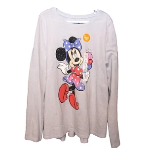 Disney Minnie Mouse T-Shirt Girls Sz 12 Kids NEW Casual Long Sleeve Vacation Top - Picture 1 of 8