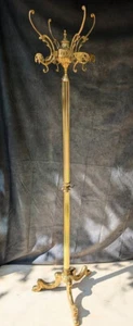 Casa Padrino Design Barock Kleiderständer gold 175 cm aus Messing Garderobe - Bild 1 von 4