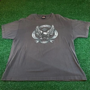 Vintage Harley Davidson Eagle Graphic T-Shirt Ride Live Freedom Biker Mens 2XL - Picture 1 of 10