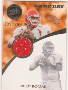 2009 Press Pass Game Day Gear Rhett Bomar game used jersey RC 299/299 SHSU - Picture 1 of 2