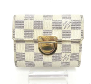 Authentic LOUIS VUITTON Damier Azur Trifold Koala Wallet #40475 - Picture 1 of 20