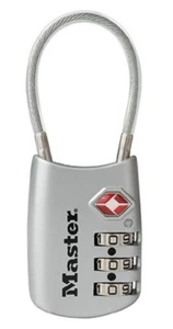 Master Lock 4688D TSA-Accepted Luggage Lock with Flexible Shackle - Silver - Picture 1 of 3