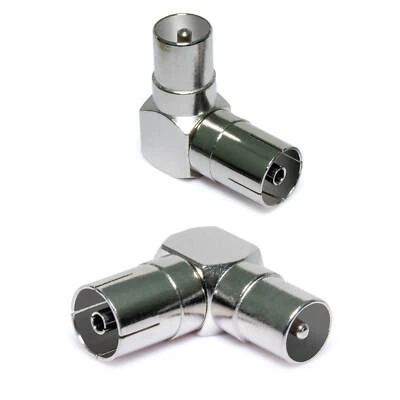 STERNDISCOUNT TV Winkel Adapter Koax Stecker Kupplung 90° gewinkelt für Antennenkabel Koaxial