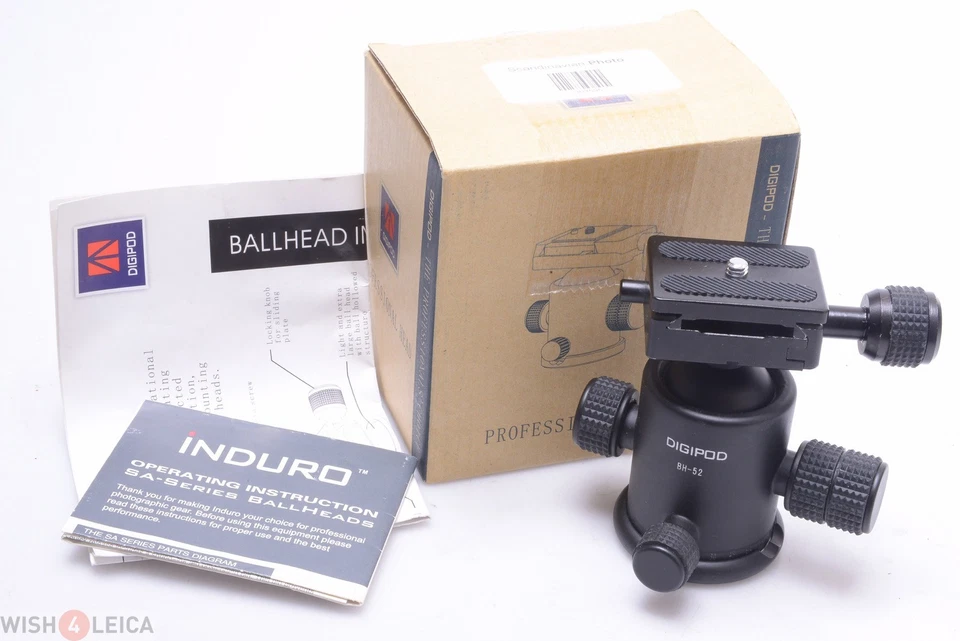 ✅ INDURO DIGIPOD BH-52 TRIPOD PROFESSIONAL HEAD BALL & SOCKET 2KG QUICK RELEASE - Image 1 of 4