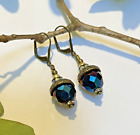 Acorn Earrings, featuring 12mm Honey Firepolish Czech Glass Beads, Handmade USA