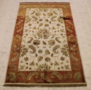 5'8"" x 8'11"" Fuß Jammu Kaschmir Gemüse Farbstoff traditionell handgeknüpfter orientalischer Teppich - Bild 1 von 7