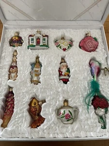 Old World Christmas Bride's Tree Set of 12 Ornament Collection Wedding Gift Box - Picture 1 of 16