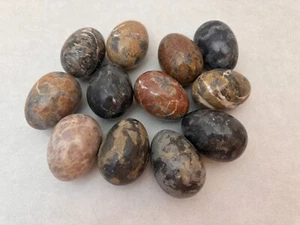 Set of (12) - Polished Stone Eggs - Approx 3" - Picture 1 of 5