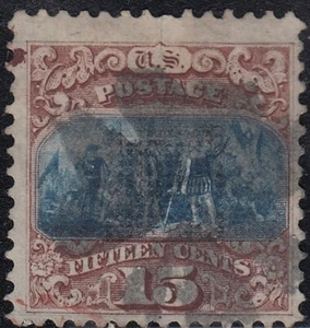 USA Scott #118 15ct Type I 1869 usato da foto CV $850 - Foto 1 di 2
