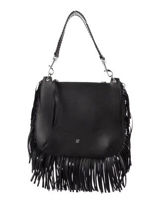 Fabulous CH Carolina Herrera Black Fringe Castanuela Shoulder Crossbody Handbag - Image 1 of 4