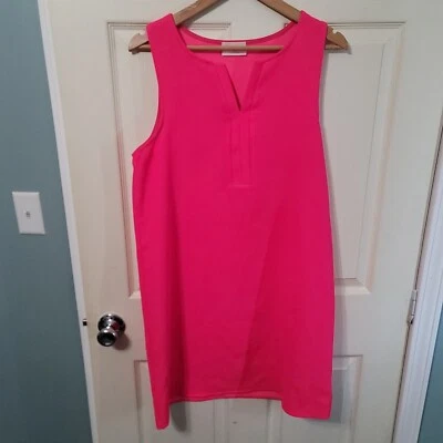 Vestido Vaina Everly Rosa Caliente Corte en V Para Mujer L Excelente Estado Foto 1 de 4