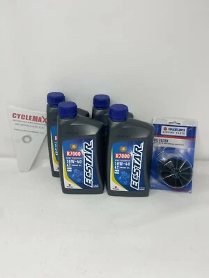 OEM 2020-2021 Suzuki DL1050 VSTROM 10w40 Semi Synthetic Oil Change Kit - Image 1 of 3
