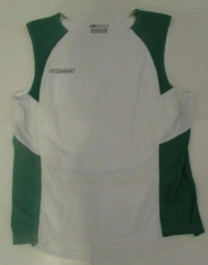 Reebok Youth Medium Sleeveless Green White Jersey - Picture 1 of 4