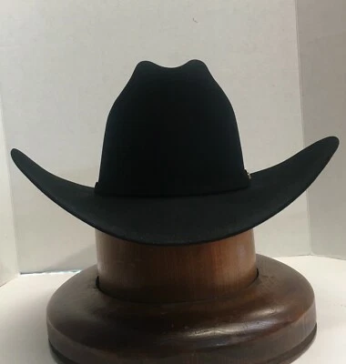 Stetson® 1000X El Diamante Black With Original Box + Stetson Leather Tooled Box - Image 1 of 4