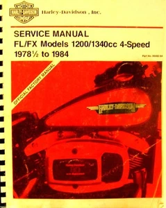 1978 .5 to 1984 Harley-Davidson Serv. manual. FL/FX Mdls.1200/1340 cc - Picture 1 of 5
