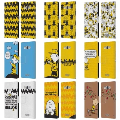 OFFICIAL PEANUTS CHARLIE BROWN LEATHER BOOK WALLET CASE FOR SAMSUNG PHONES 3 - Image 1 of 4