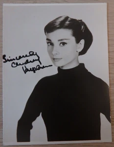 Autogramm der britischen Filmschauspielerin Audrey Hepburn 1950er Jahre (123667) - Picture 1 of 2