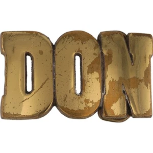 Brass Don Donald Name Retro Old School Hippie Western 1970s Vintage Belt Buckle - Picture 1 of 5