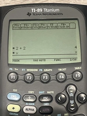 TI-89 Titanium Edition Gray Graphing Calculator With Cover Tested And Working - Image 1 of 4