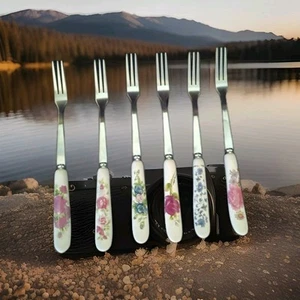 Portmeirion Botanischer Garten Besteck Gebäck Gabeln 6er Set Bunt - Bild 1 von 4