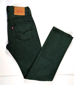 LEVI'S-NWT-Men's 501 Original Button Fly Denim Dark Green Jeans-Size W28xL32 - Picture 1 of 12