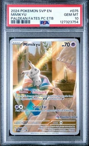 Mimikyu Paldean Fates Pokemon Center Promo 075 - SVP EN - PSA 10 - Bild 1 von 2