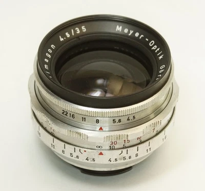 German Meyer-Optik Gorlitz Primagon 4.5/35 Exakta 13N-848 Q1 10-blade aperture - Image 1 of 4