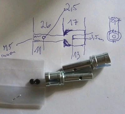 4x RC Metall Radachse Rad Achse Für 1:10 RC Auto  Buggy Truck(C9) - Bild 1 von 2