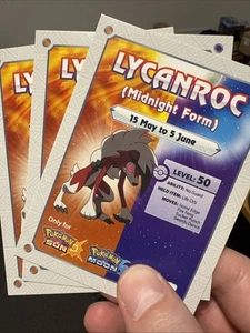 Pokemon Sun / Moon Nintendo 3DS Promo Lycanroc Midnight Form Card UNSCRATCHED! - Picture 1 of 1
