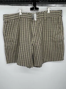 Neu mit Etikett Madewell Herrenshorts XXL 44 6" Schrittlänge bedruckt Hanf Baumwolle flache Vorderseite Chino - Bild 1 von 5