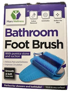 Shower Foot Brush- Feet Scrubber Dead Skin Remover Pumice Stone Suction - Picture 1 of 3